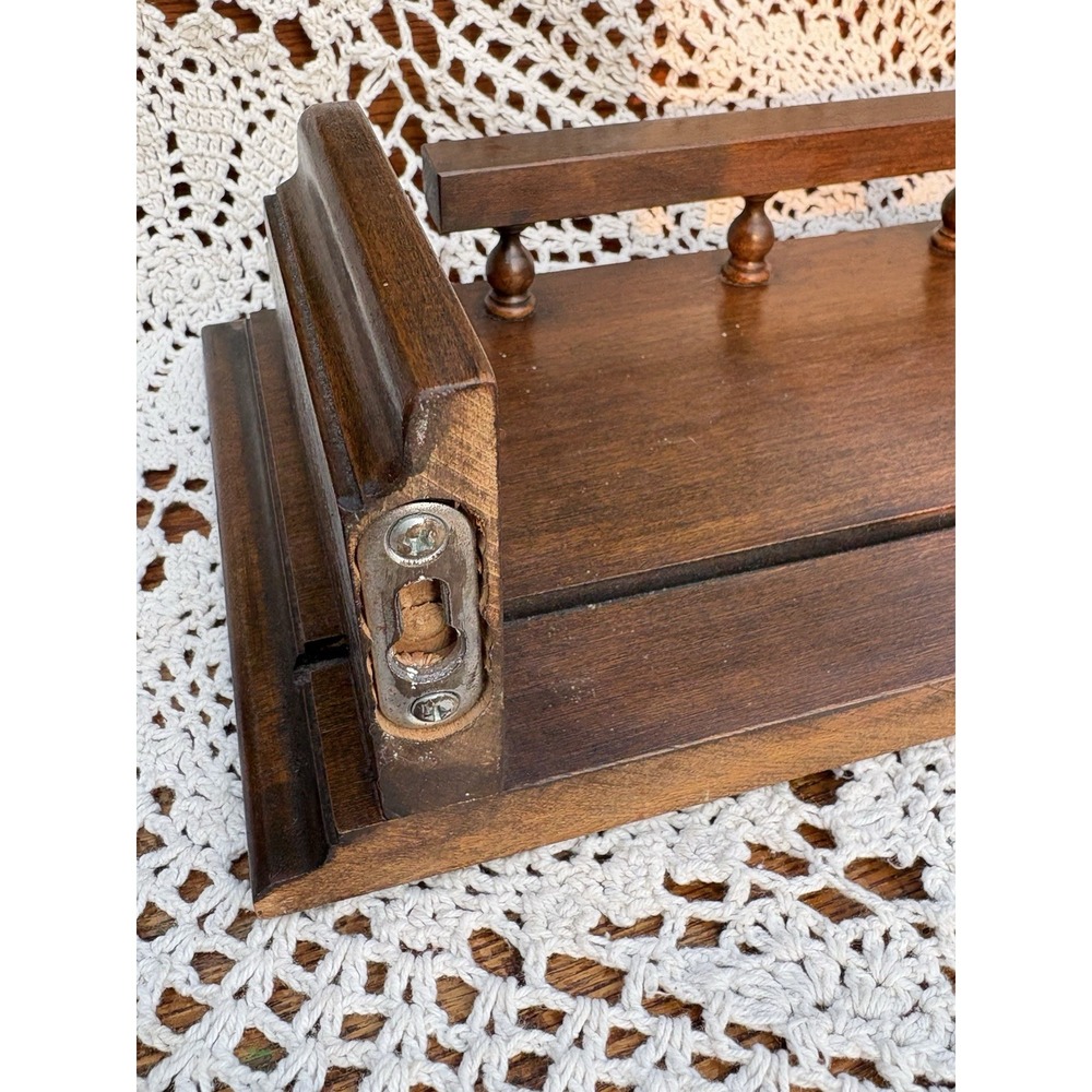 Wall Shelf 20" Spindle Rail Plate Groove Farmhouse Country Cottage Display - Picture 8 of 8